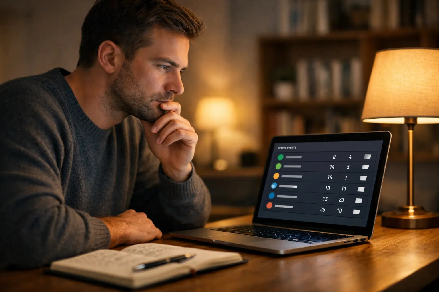 Sportwetten Quoten: Person analysiert Wettquoten für Frauenfußball auf einem Laptop-Bildschirm